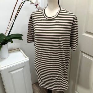 American Apparel striped pink green dress Size XL